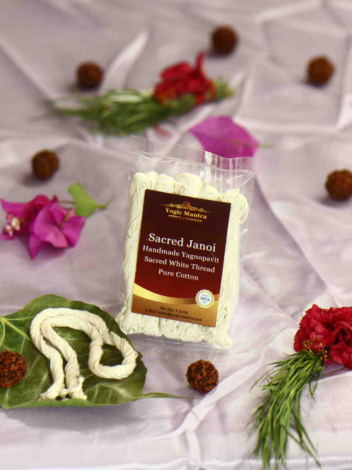 Yogic Mantra White Sacred Janoi Thread
